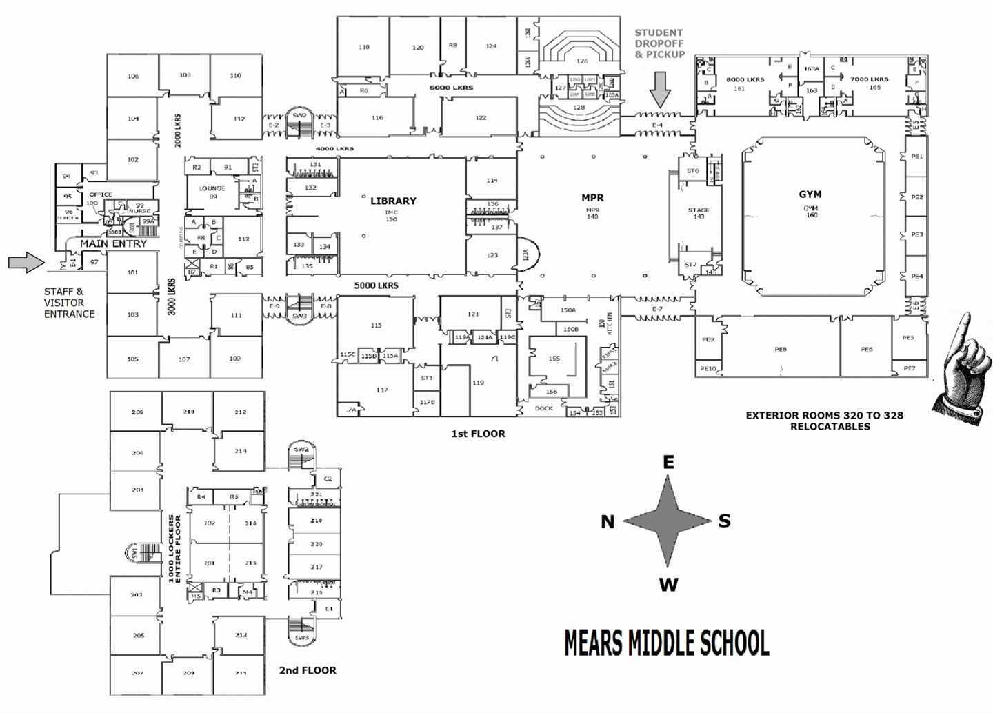 Room numbers on map